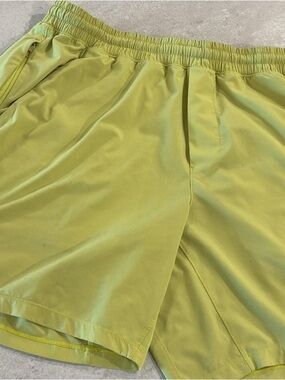lululemon athletica Men’s Lime Green Athletic Shorts